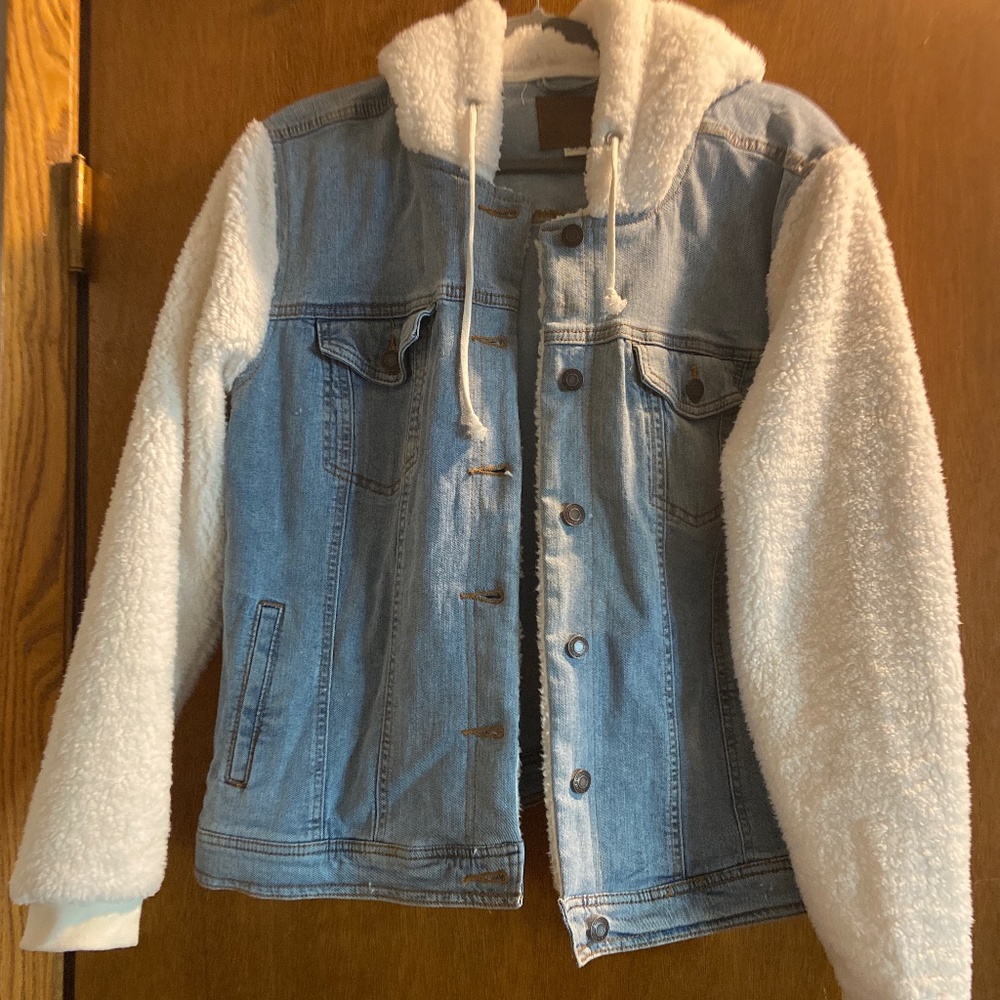 Maurices Blue and White Jean Jacket